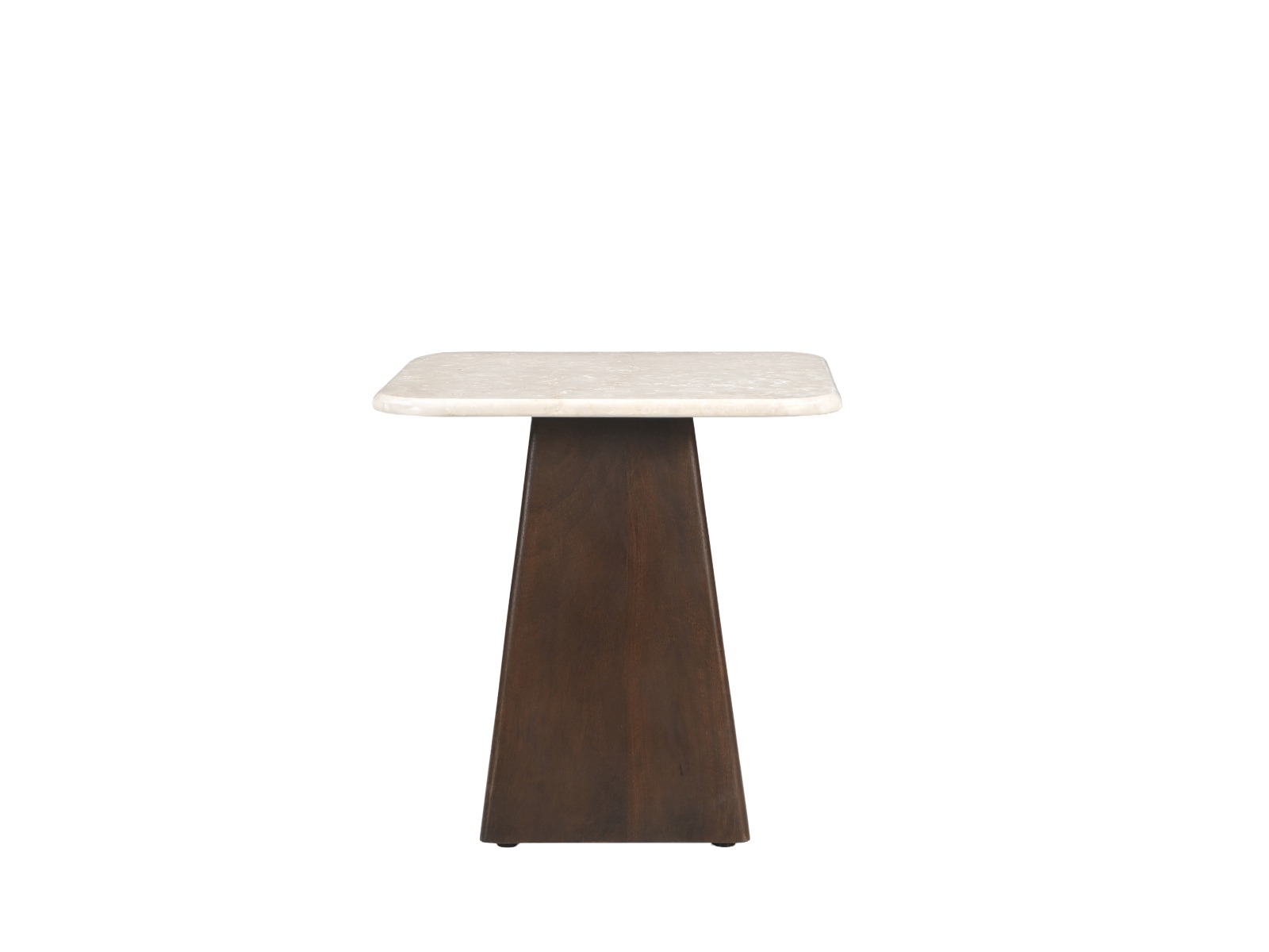 Beistelltisch Bottecino 45 x 45 cm Mangoholz braun Marmor