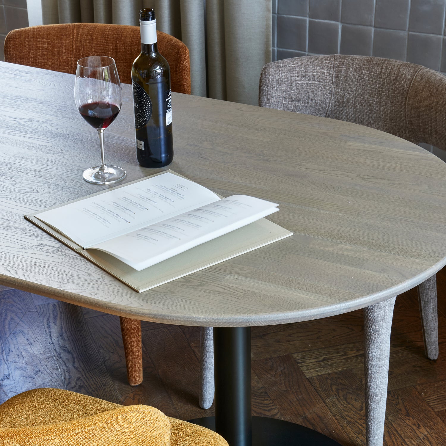 Esstisch TABLO DTL 220 x 90 cm Eichenholz grau