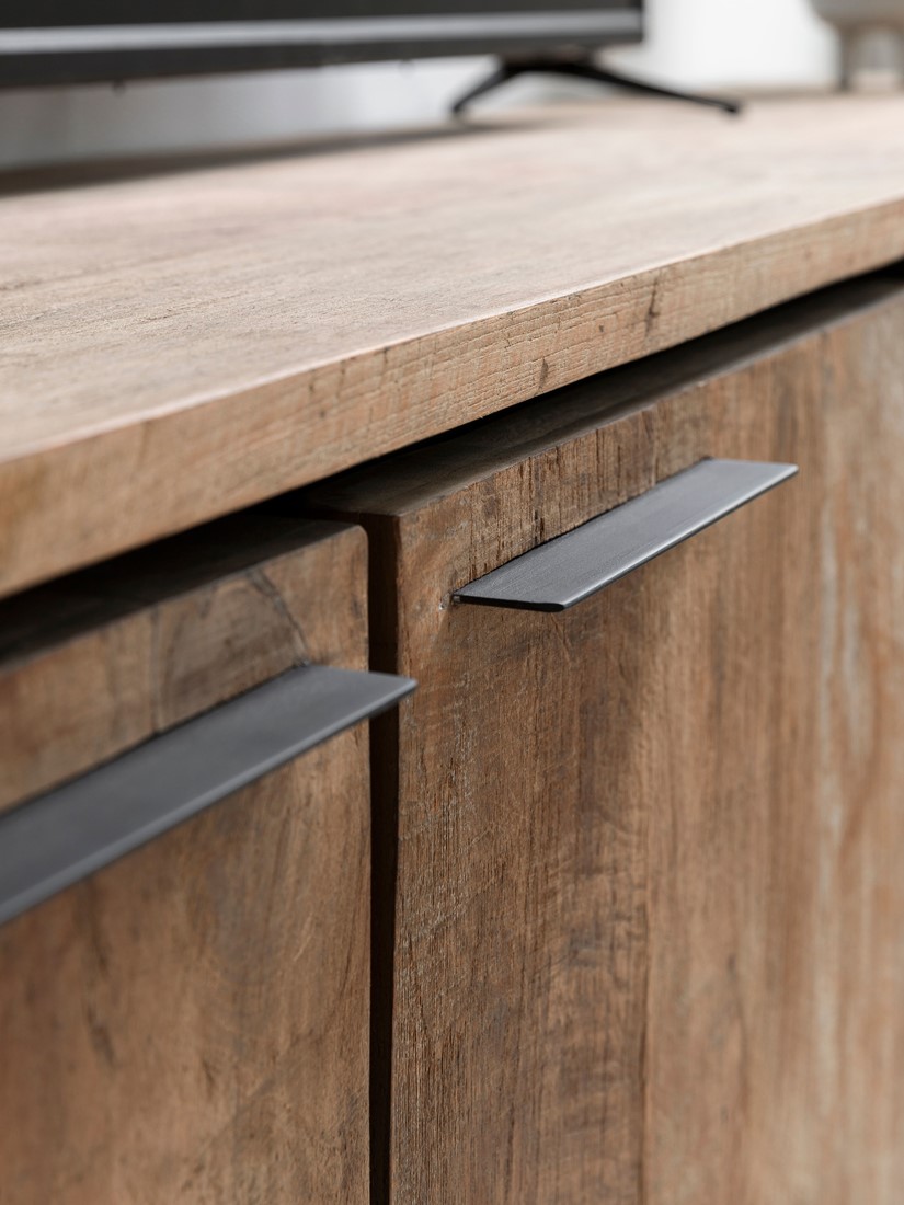 TV Möbel Evo 185 cm hängend recyceltes Teakholz Lowboard