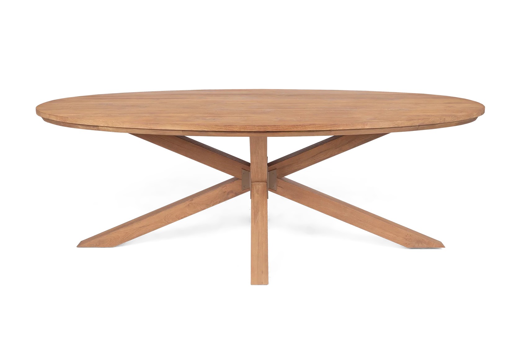 Esstisch Xono oval Teakholz natur 280 x 115 cm