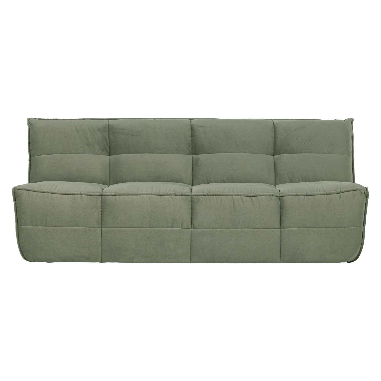 3 Sitzer Sofa CLUSTER Samt pistaziengrün Couch Garnitur Loungesofa Couchgarnitur