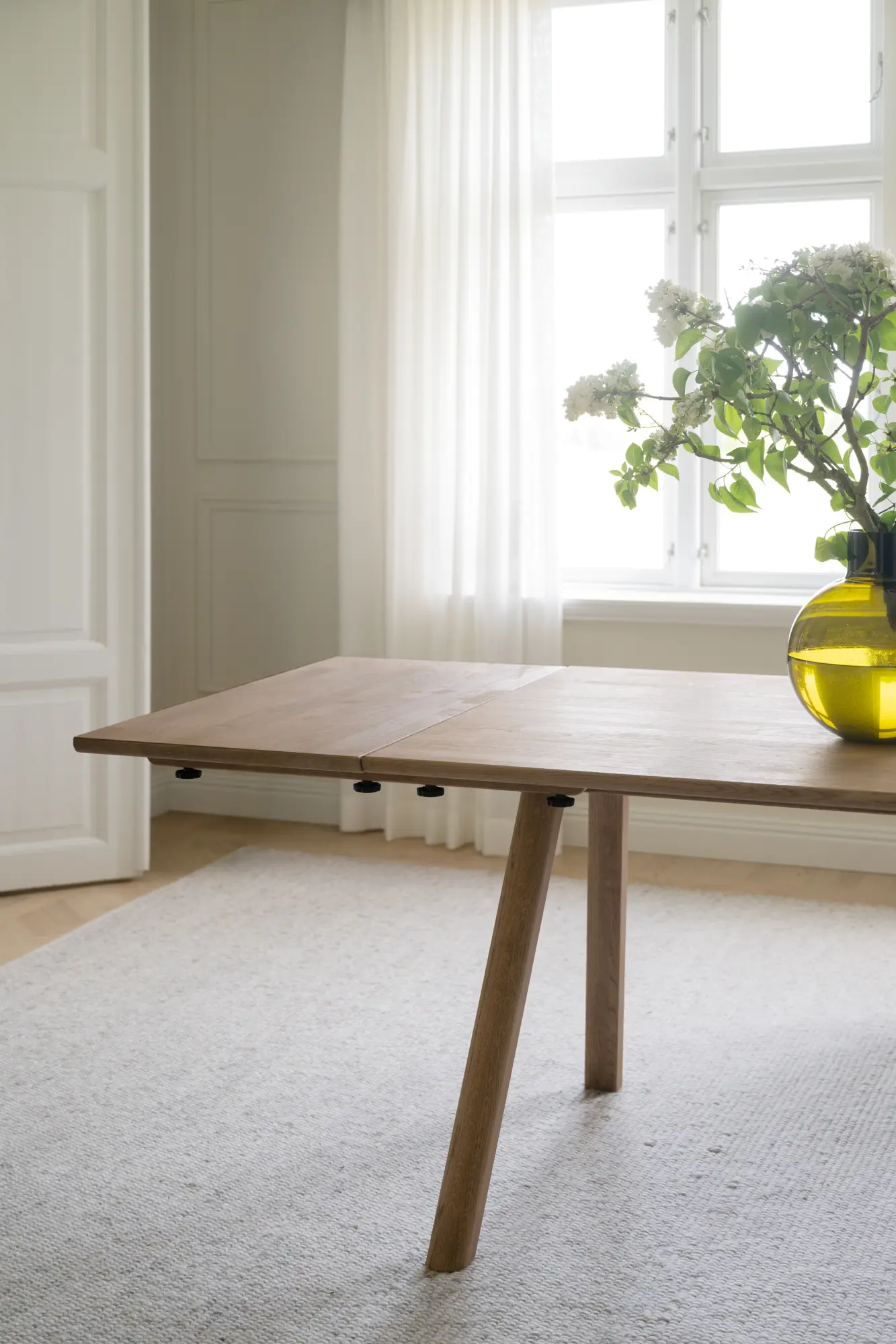 Esstisch LAPPERON 220 x 95 cm Eiche sand verlängerbar 310 cm