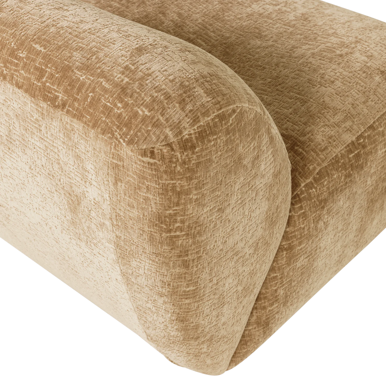 Lounge Sessel NOMU Samt Velvet hellgelb