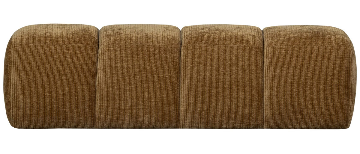 woood Esszimmerbank Hocker MOJO 164 cm gerippter Stoff honiggelb