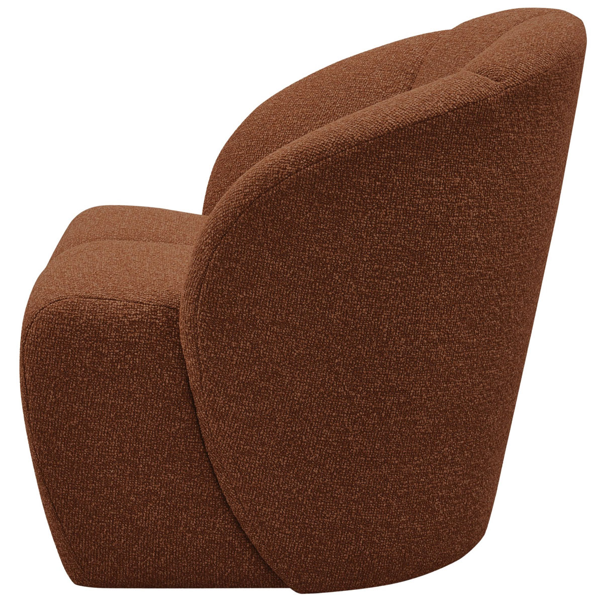Woood Sessel MOJO drehbar Bouclé rostbraun meliert Drehsessel