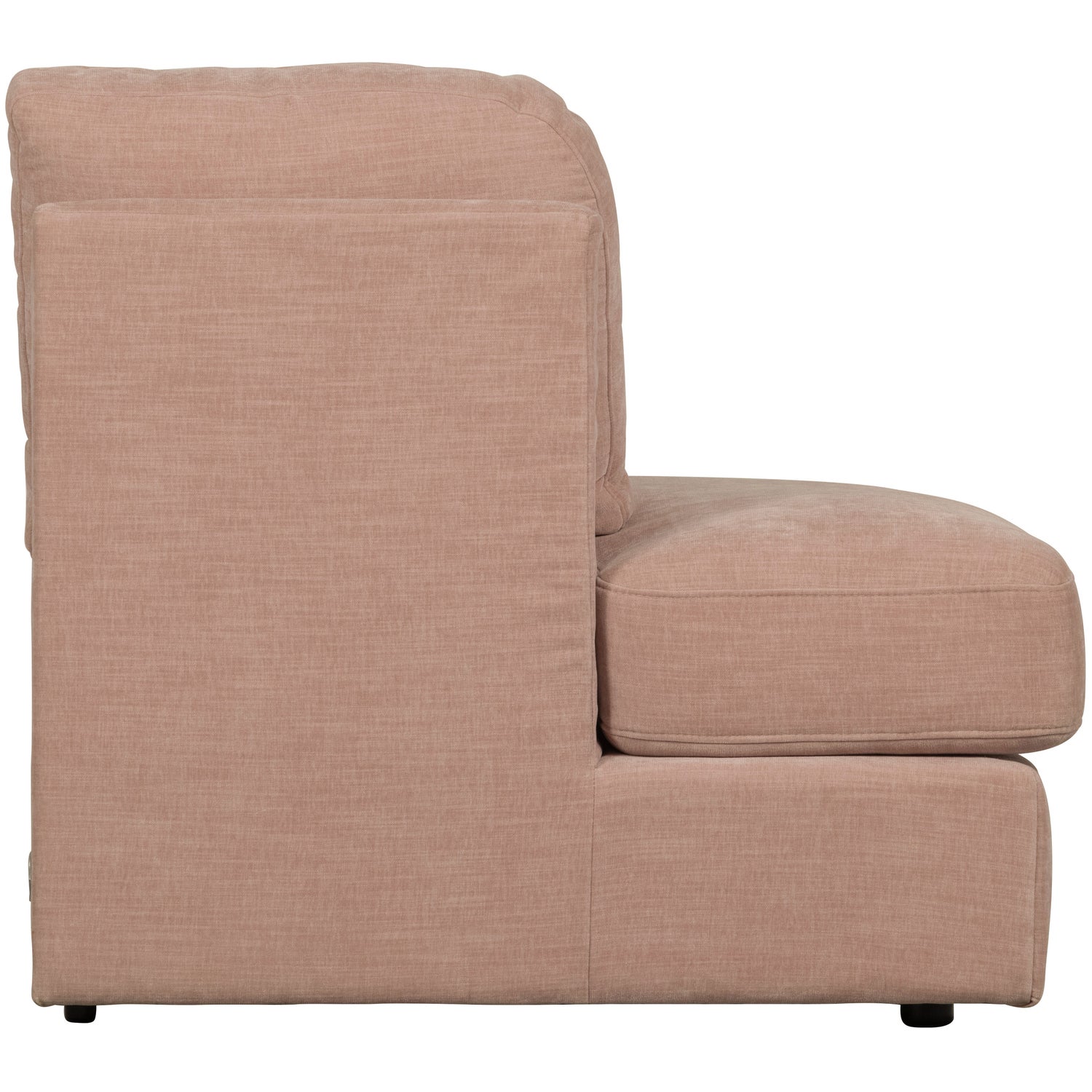 Sofaelement Eckbank FAMILY runde Ecke links Webstoff rosa