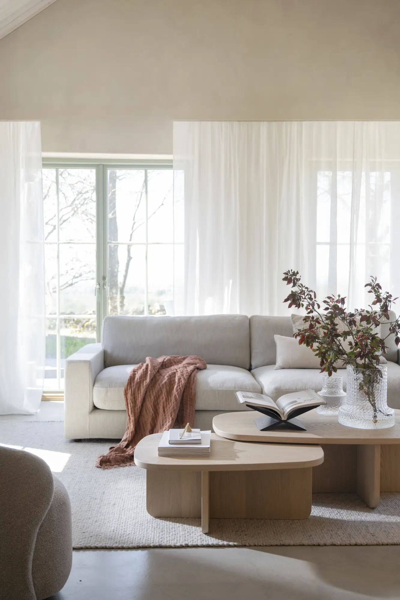 2er Set Couchtisch WILLINGS Eiche white wash