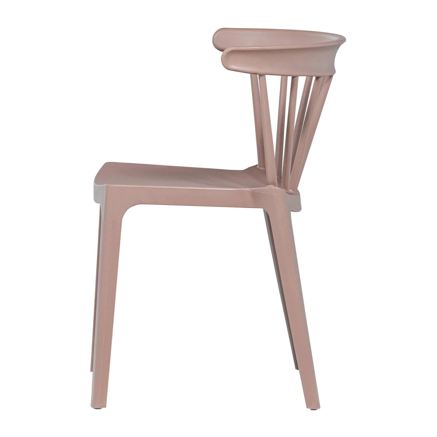 2er Set Gartenstuhl Kunststoff BLISS BIOFASER lachsrosa stapelbar