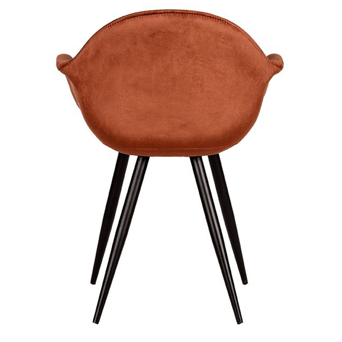 Esstischstuhl MORLI Samt Velvet rostfarben Stuhl Schalenstuhl