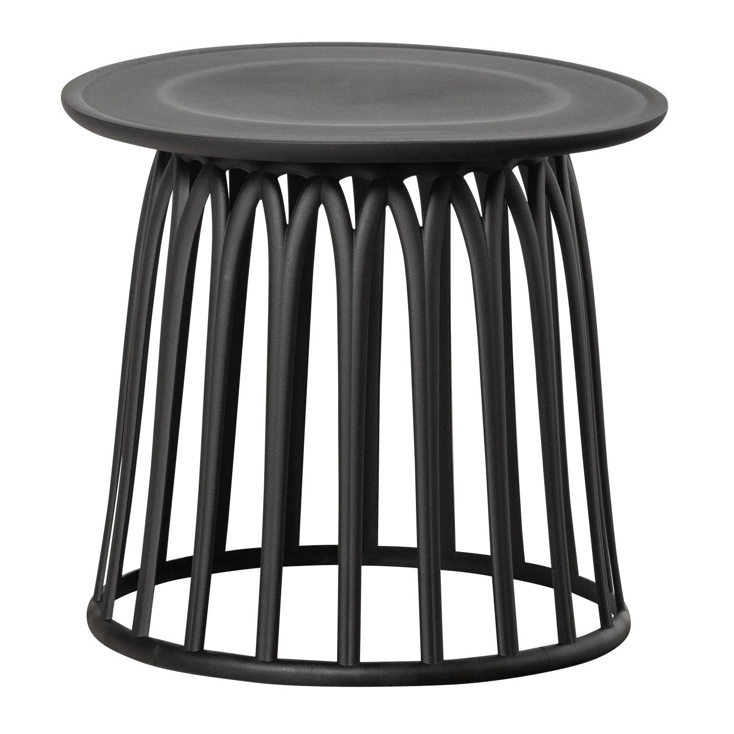 2er Set Garten Beistelltisch BOY Ø 50 cm Kunststoff schwarz