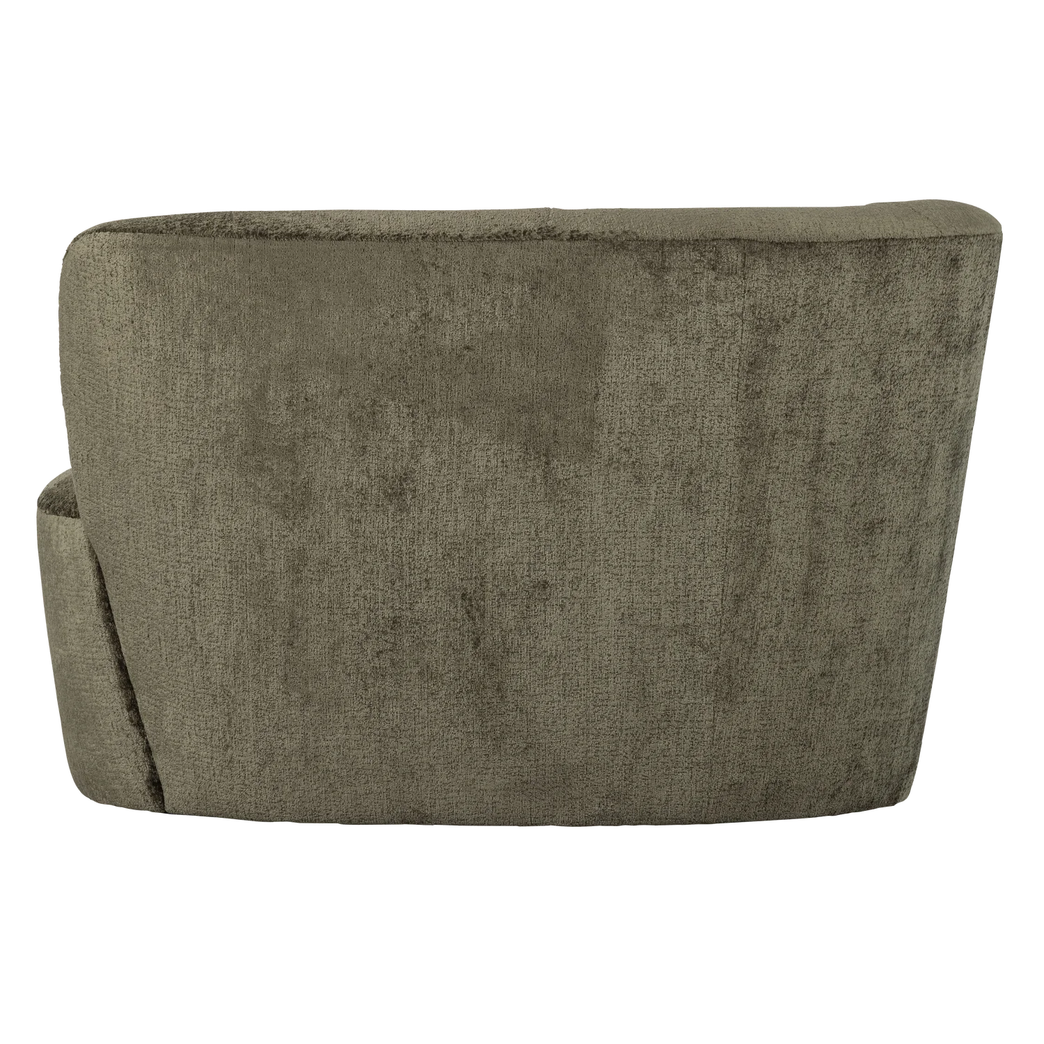 Kleines Sofa Stone links 112 cm Struktur-Samt warmgrün Loungesofa