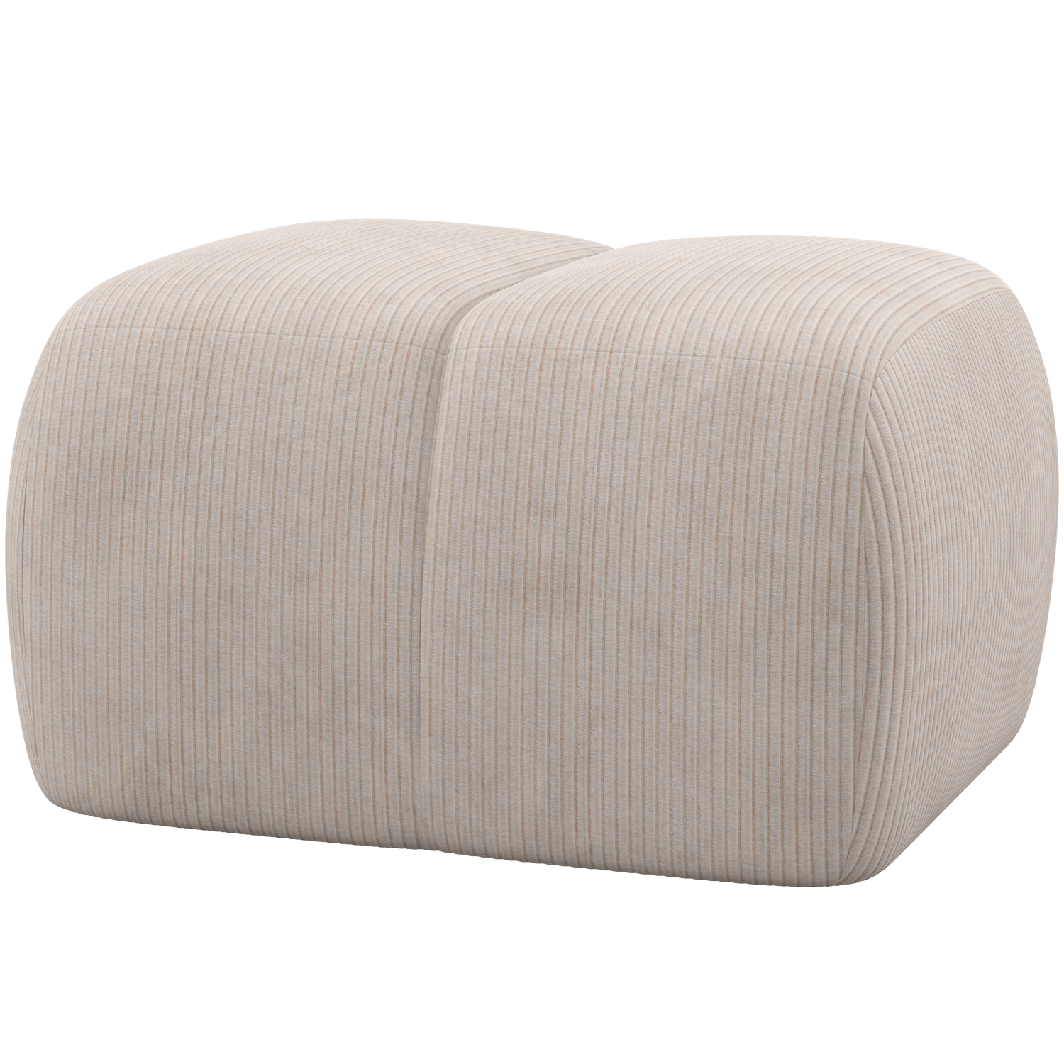 Pouf MOJO 80 x 60 cm Hocker Sitzhocker Ribcord ecru
