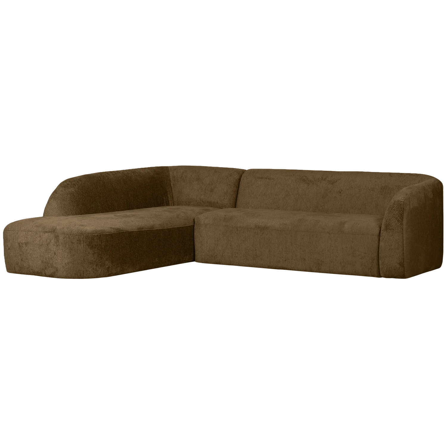 Eckgarnitur Sloping Struktur Velvet messing Ecksofa Longchair links