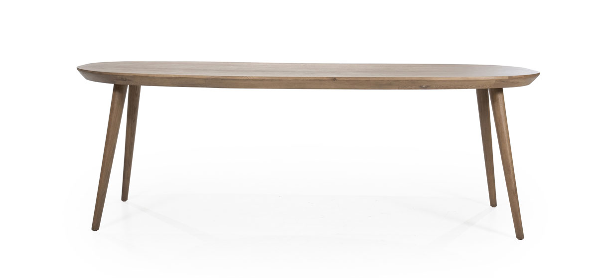 Esstisch Elijah oval 220 x 100 cm Braun Eiche dunkelbraun