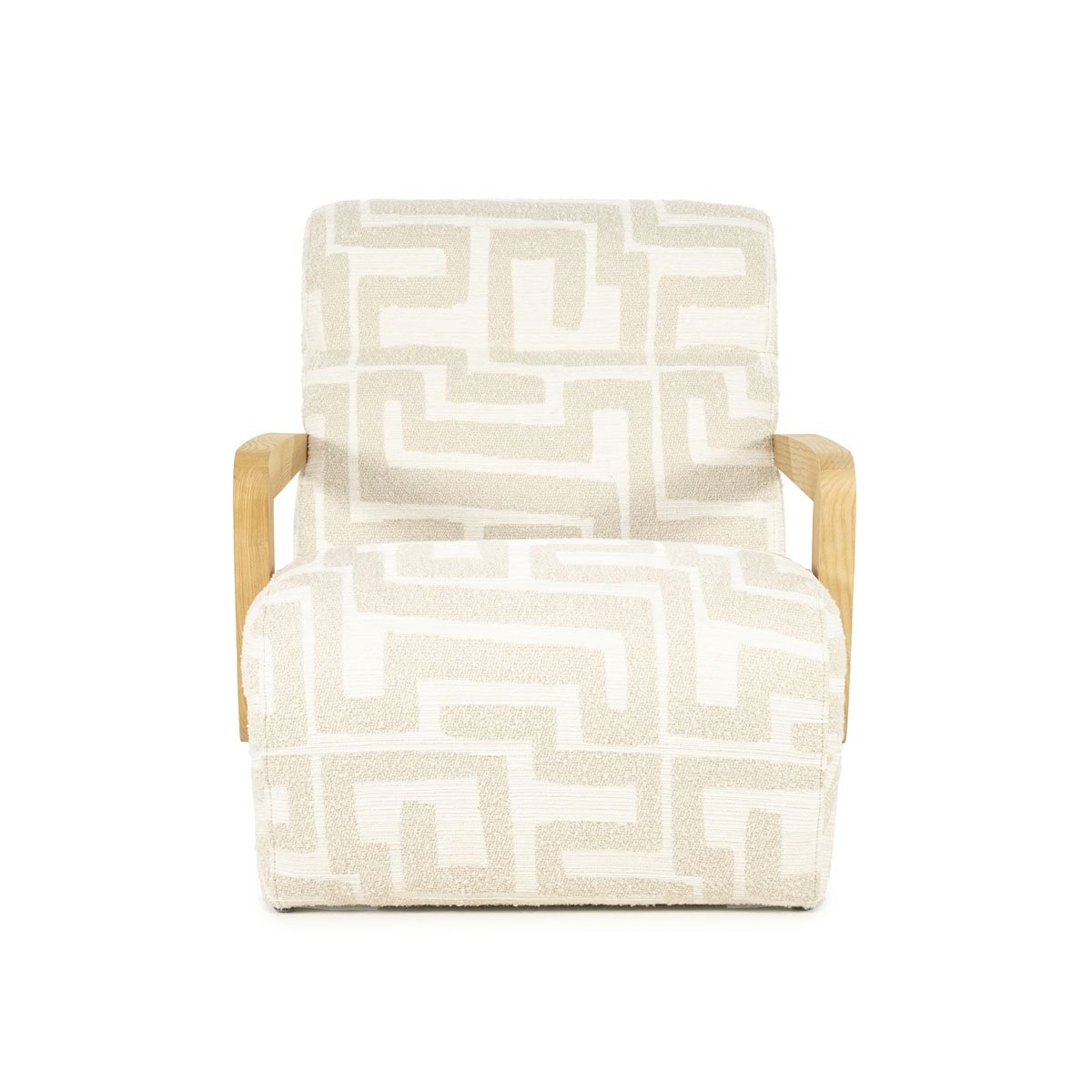 Sessel Olek Eschenholz Stoff beige Libre Relaxsessel Fernsehsessel