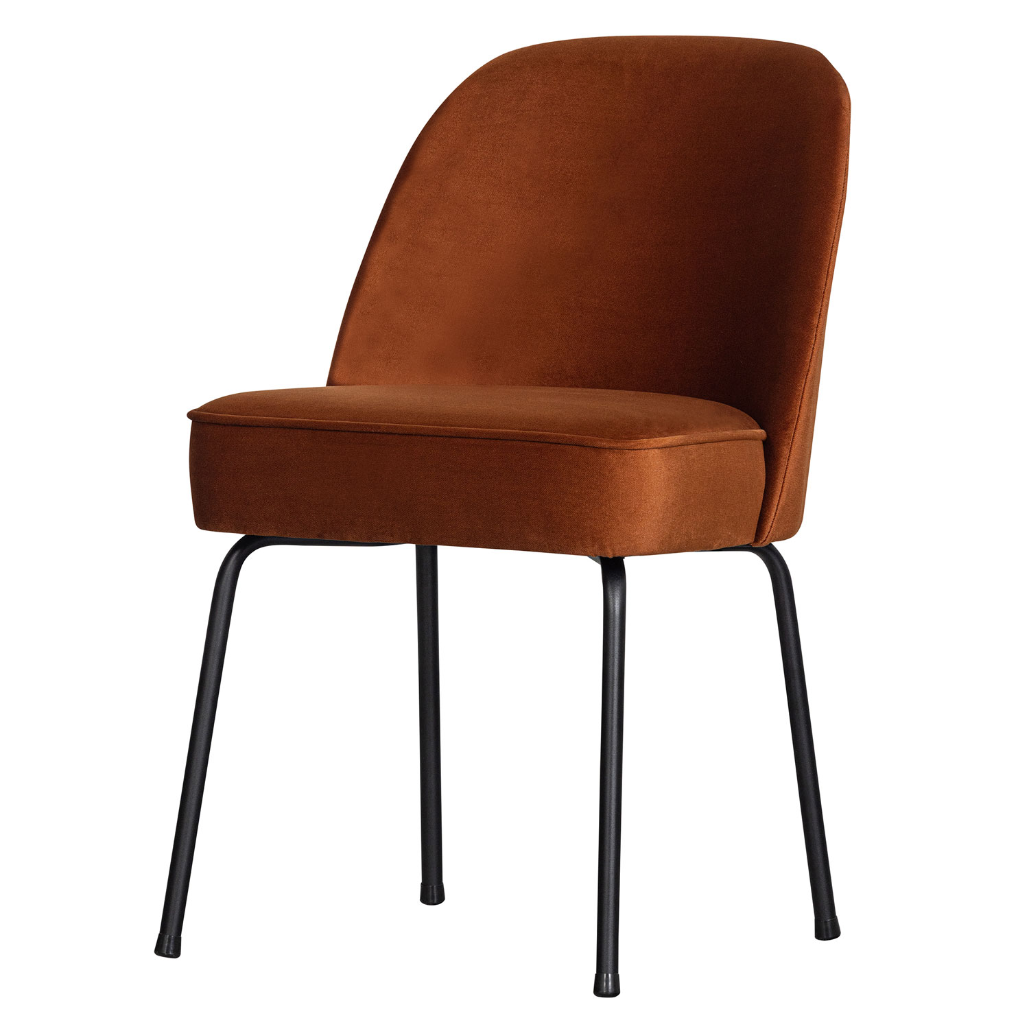 2er Set Esszimmerstuhl Vogue Samt rostfarben