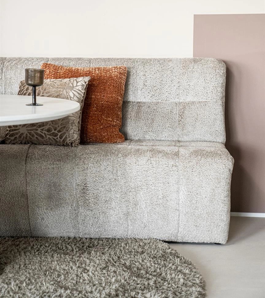 Esstischbank MALOA 225 cm taupe Küchenbank gepolstert