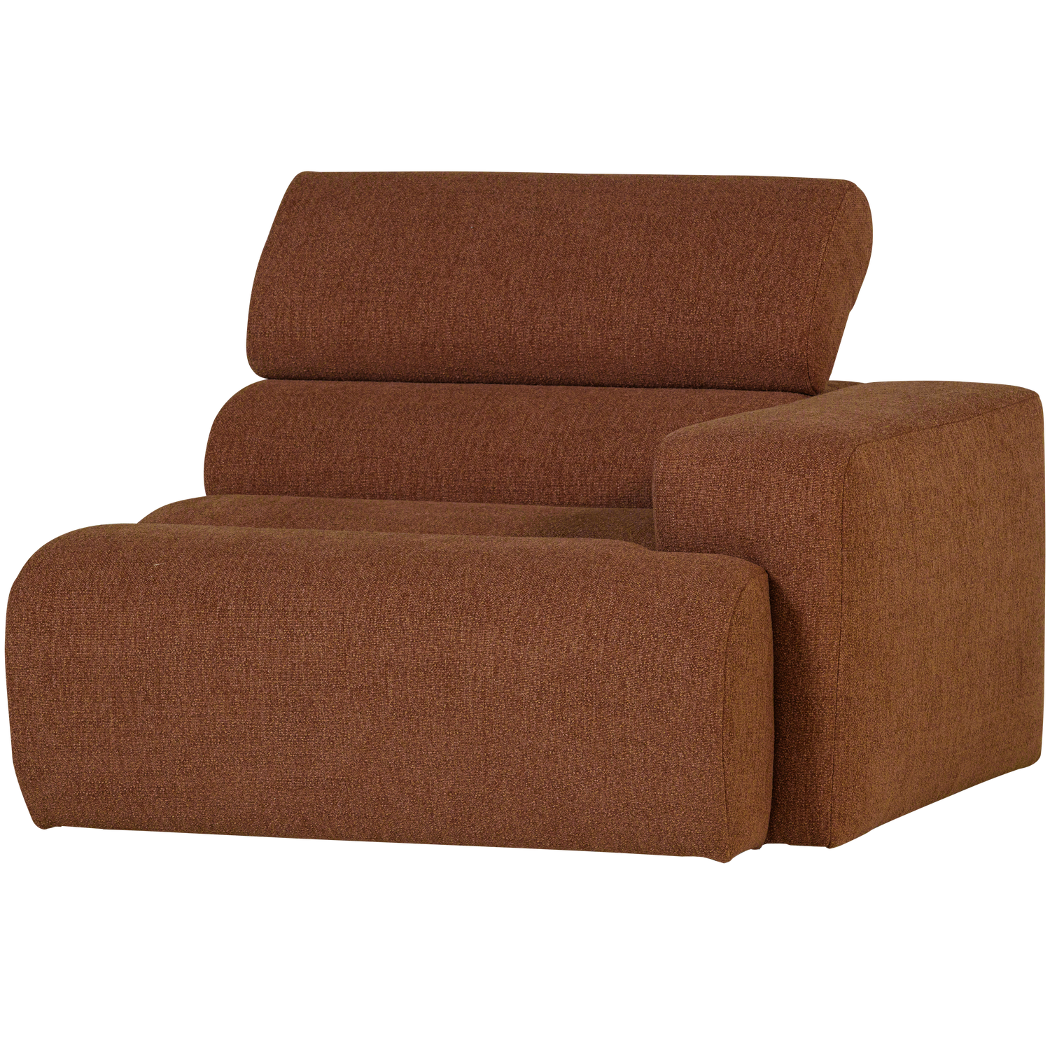 Sofaelement NOVI mit Armlehne rechts Element Bouclé terra