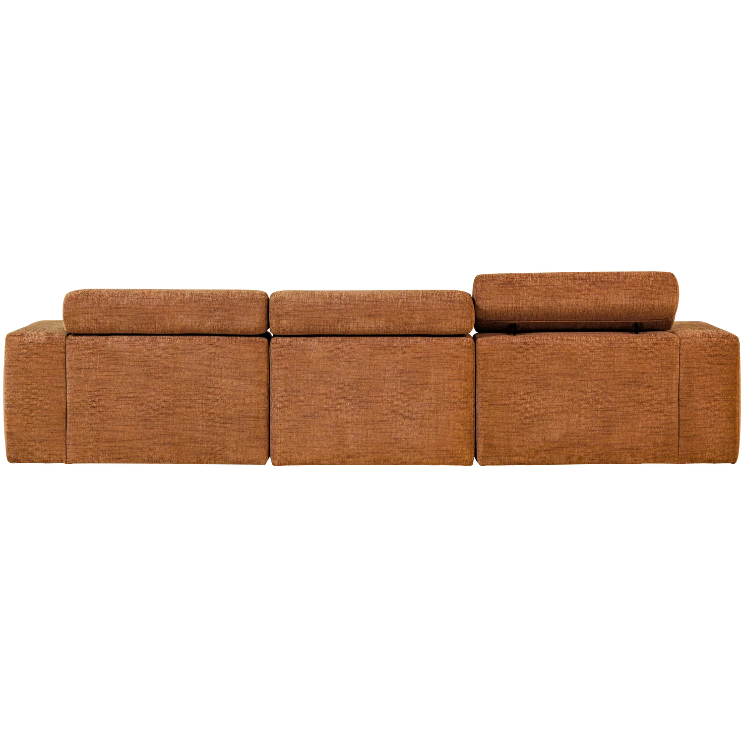 Ecksofa Sofa NOVI Bezug Melange orange Chaiselongue rechts