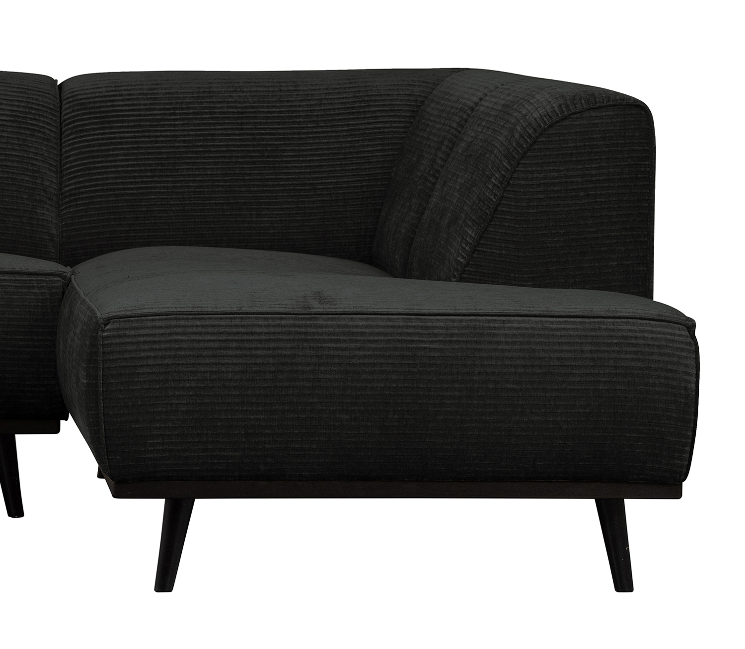Ecksofa Statement Rib Cord graphite Chaiselongue rechts