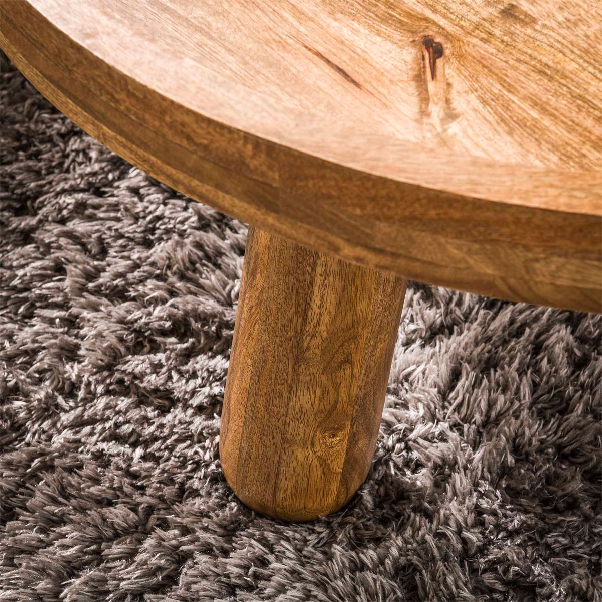 2er Set Couchtisch Tablo Mango Massivholz sandfarben Tischset