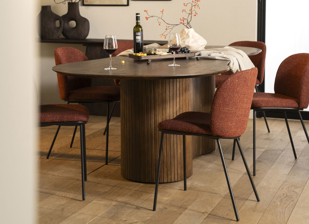 2er Set Esszimmerstuhl Stuhl Clypso Bezug terrakotta