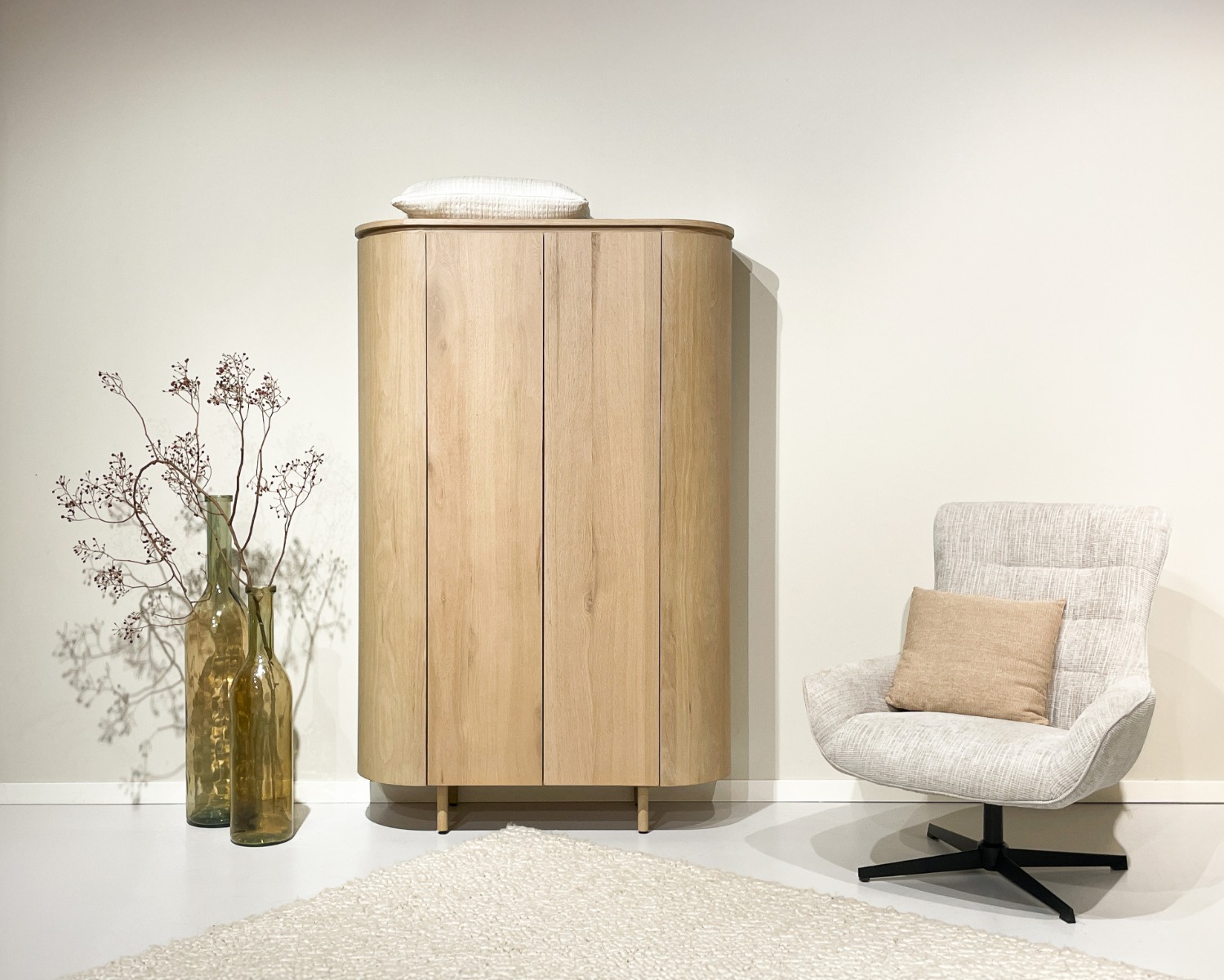 Kommode Tobago 180 cm Eiche Furnier natur Sideboard Schrank