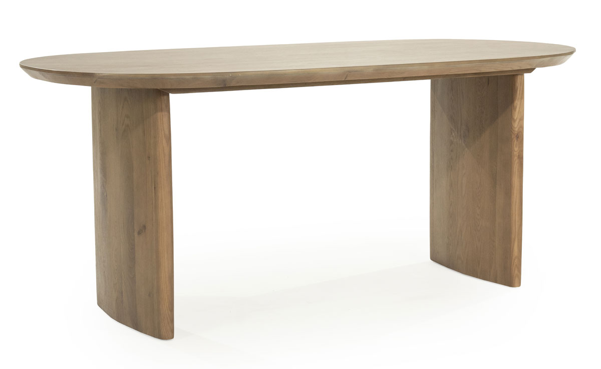 Esstisch Dex oval 180 x 90 cm Eichenholz Furnier dunkelbraun