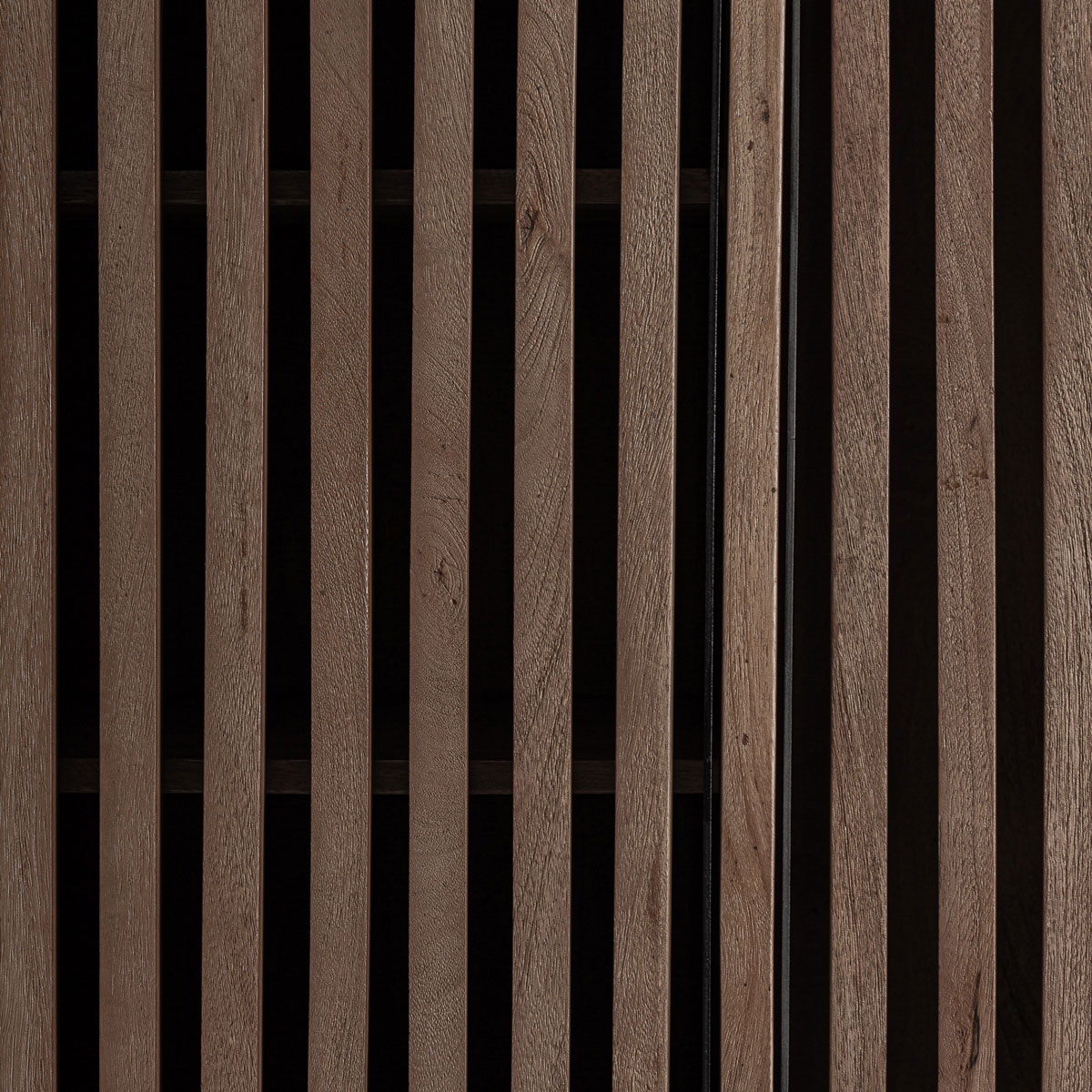 Highboard GÀBIA H 195 cm Mangoholz hellbraun Kleiderschrank