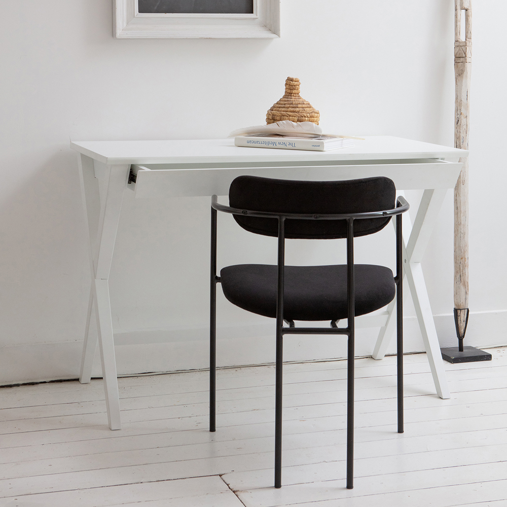 2er Set Esstischstuhl Ivy Samt schwarz Stuhl