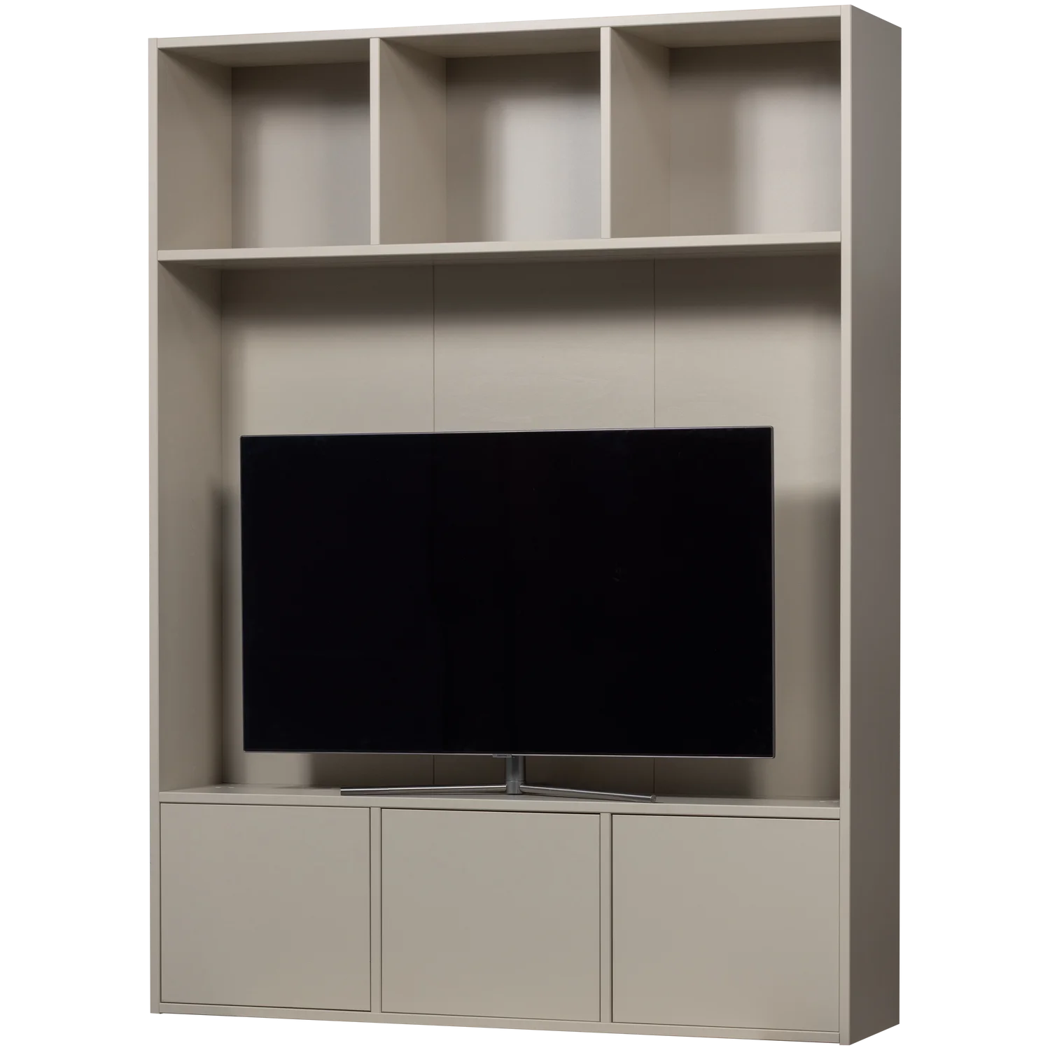 TV Element Schrank MEGGY TV Möbel 160 cm Holzschrank Kiefer Massiv staubgrau