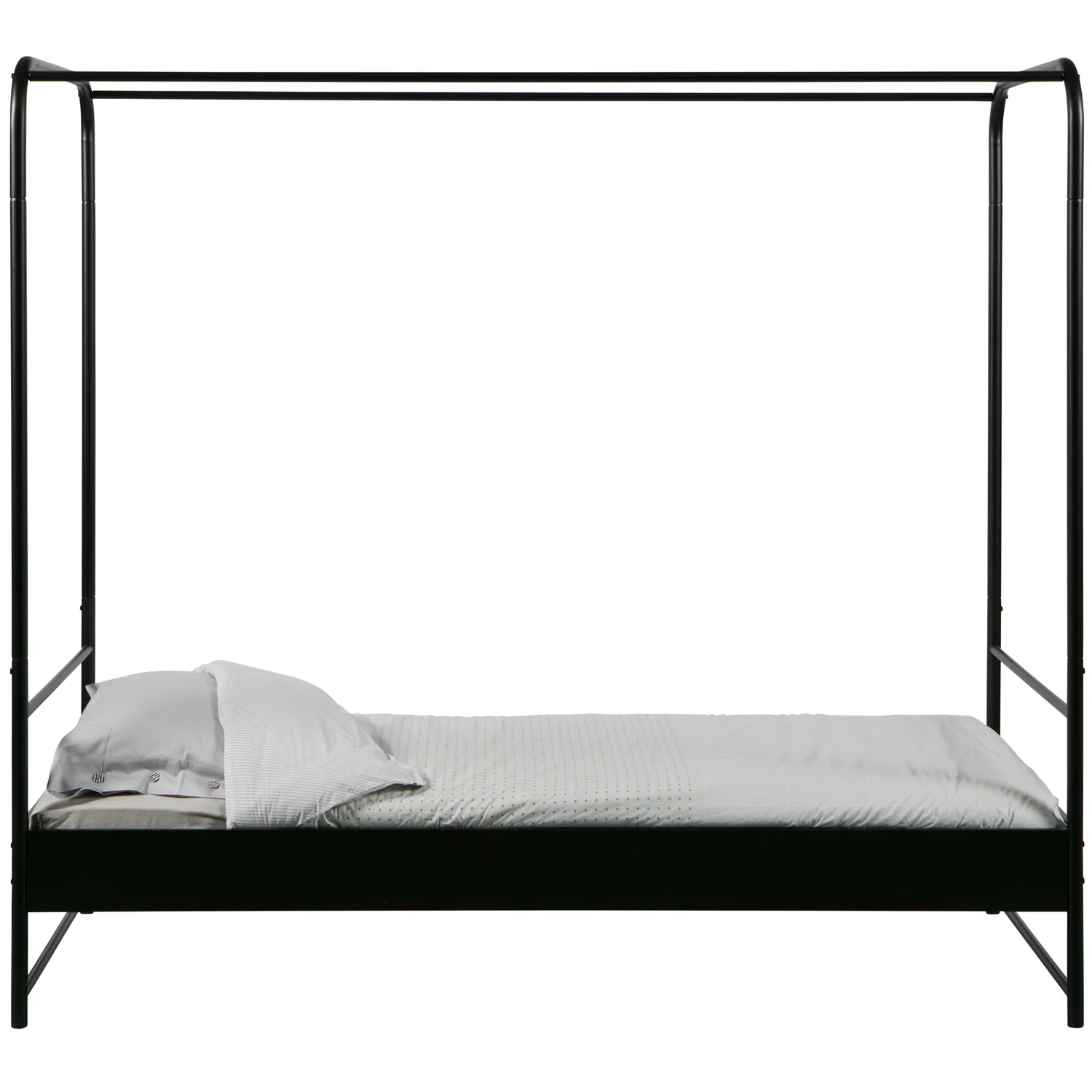 woood Himmelbett Bett Bunk 200 x 90 cm Metall schwarz