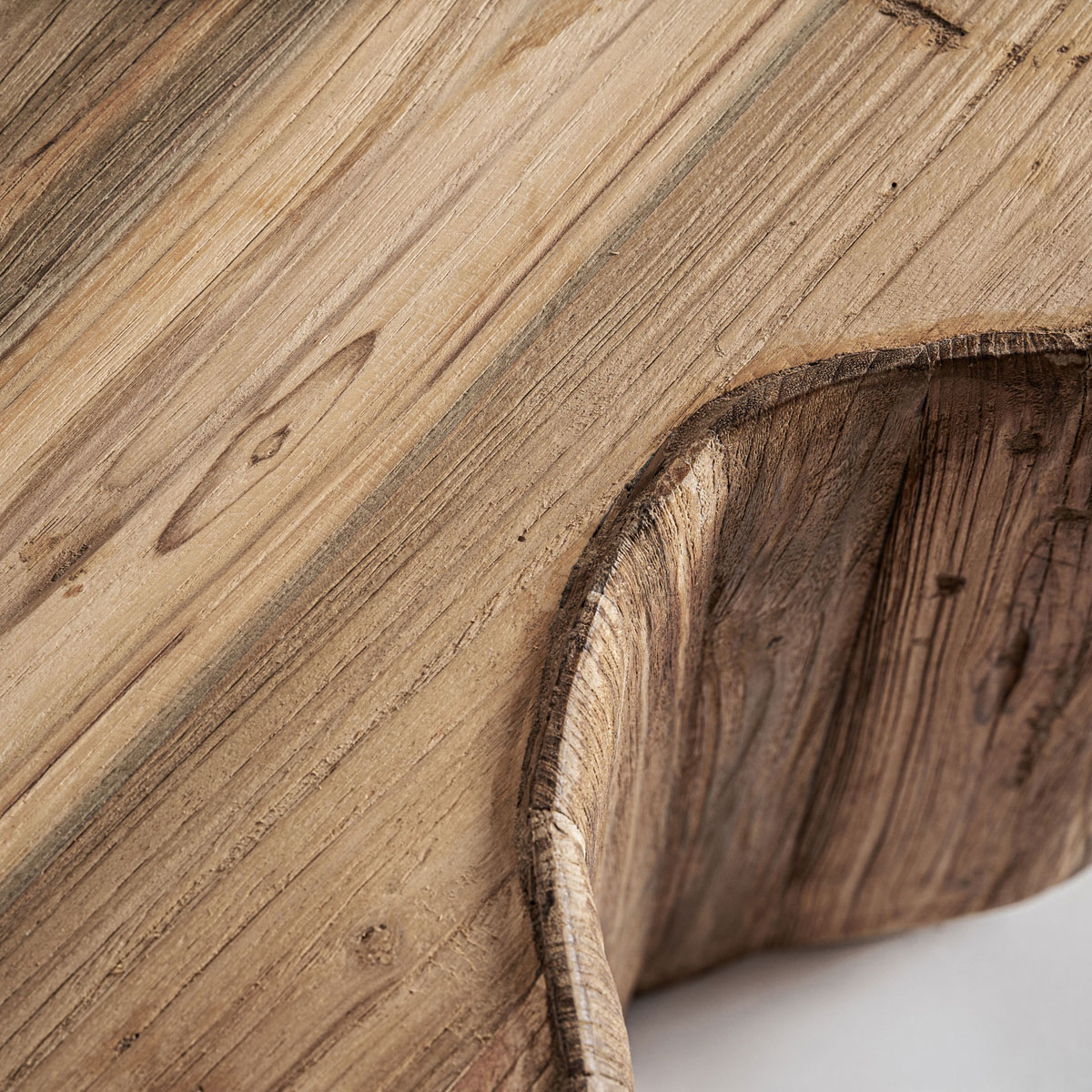 Couchtisch Sofatisch ERLOY 70 x 55 cm recyceltes Teakholz