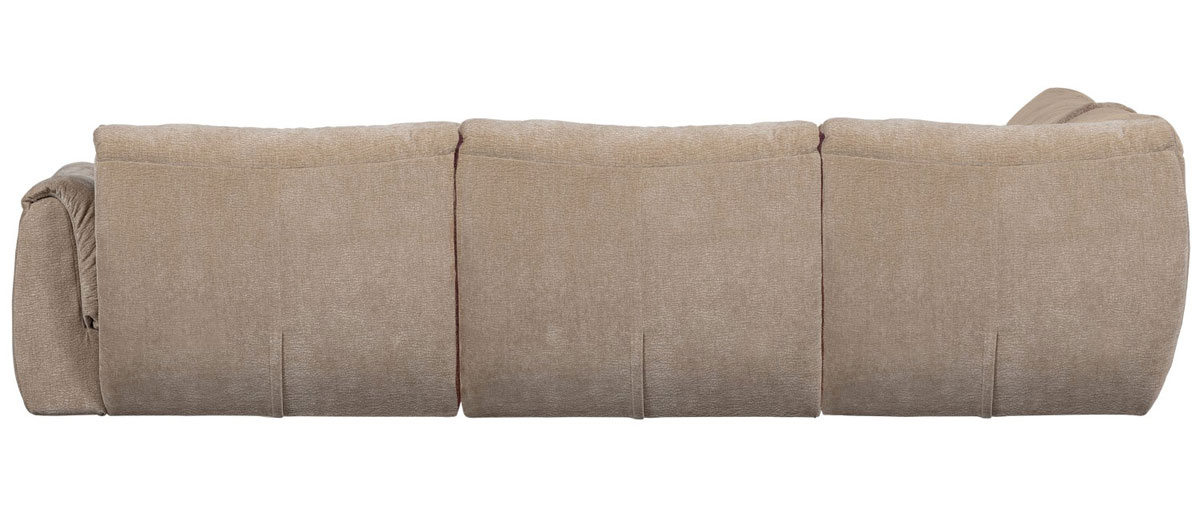 woood Ecksofa BAGGY 3D Chenille sandfarben Chaiselongue links