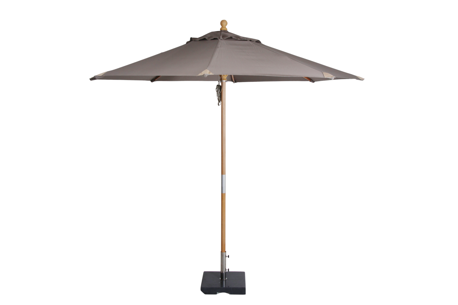 Holz Sonnenschirm Reggio rund Ø 300 cm taupe