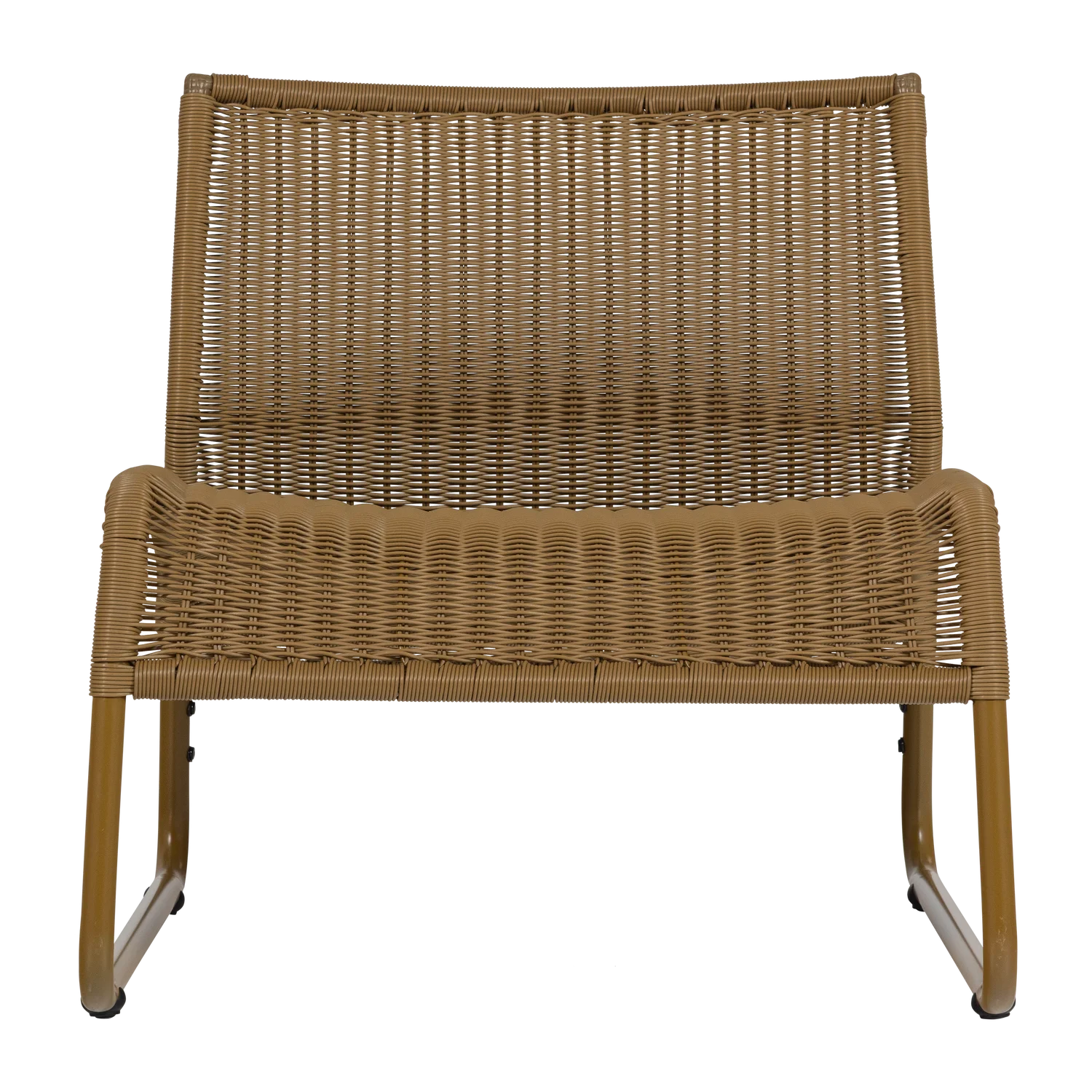 Outdoor Lounge Sessel WEST Polyrattan honiggelb Gartensessel Metall Rattan Metall