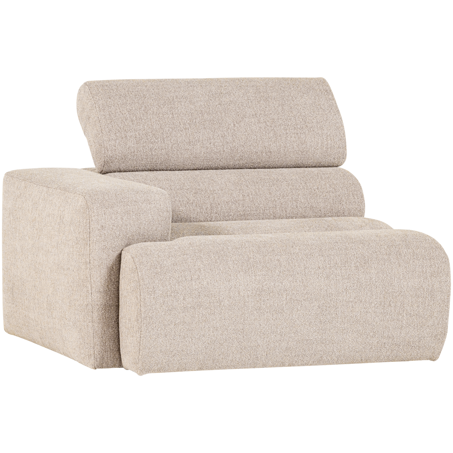 Sofaelement NOVI mit Armlehne links Element Bouclé natur