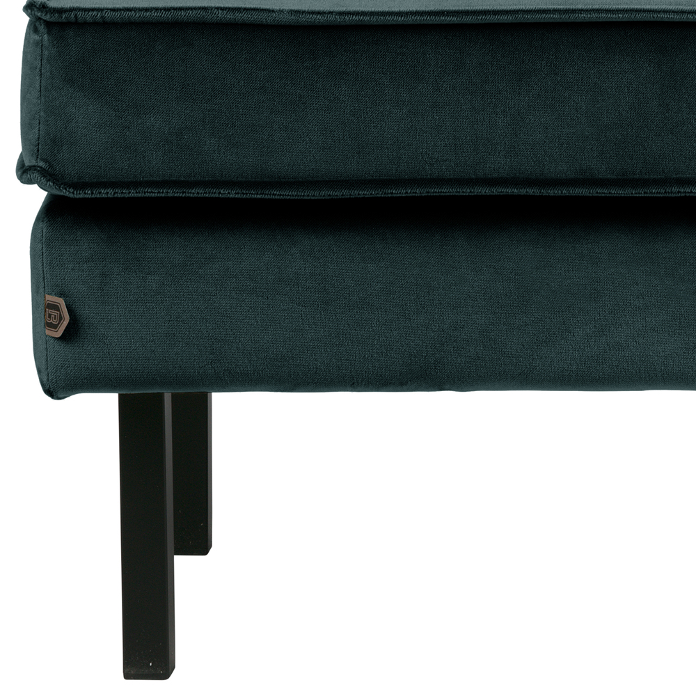 BePureHome Samt Hocker Fußhocker RODEO blaugrün