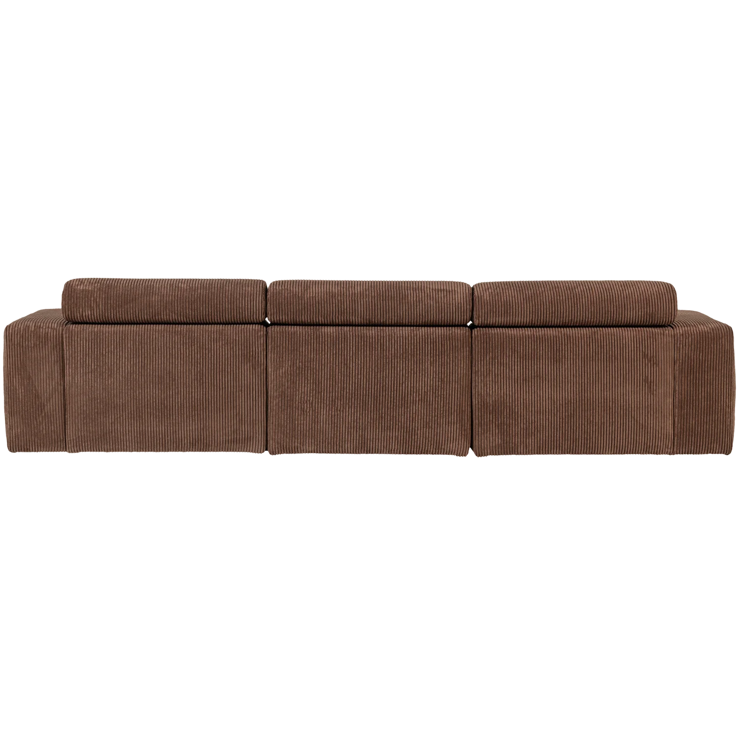 Ecksofa Sofa NOVI Bezug Rippstoff mokkabraun Chaiselongue links