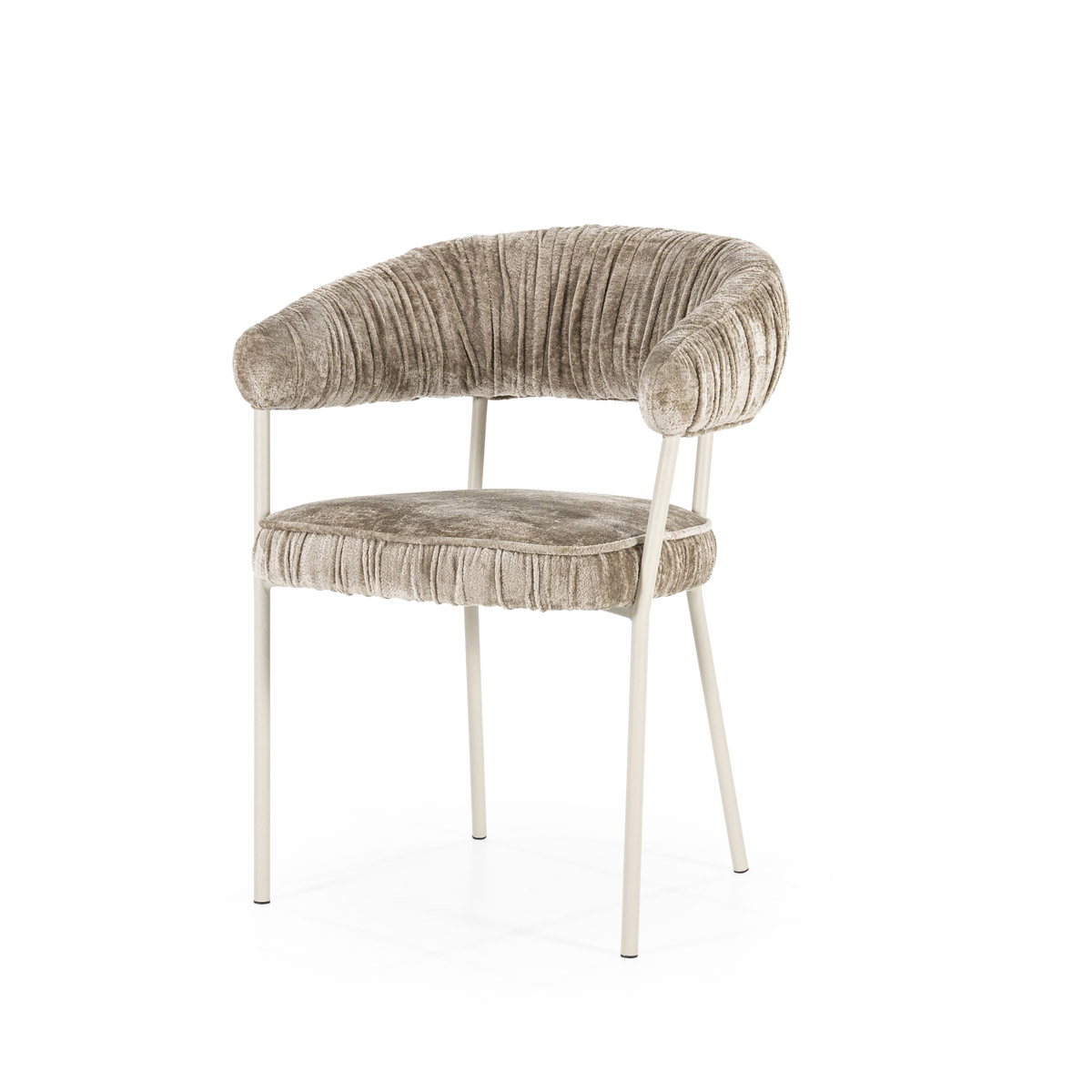 Esszimmerstuhl LIZZY taupe Stoff Femme