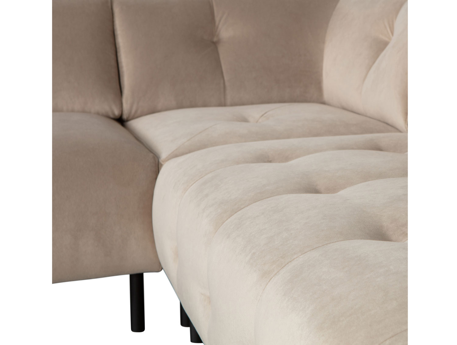 woood Lloyd Ecksofa links washed Velvet Samt Sand