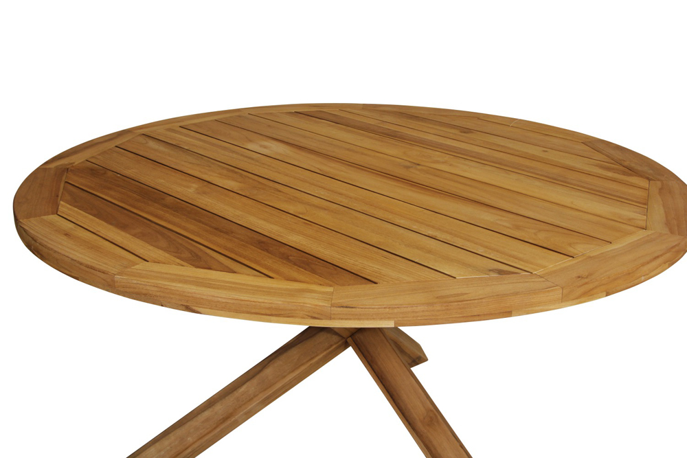 PREMIUM Gartentisch EIOS rund Teakholz 150 cm