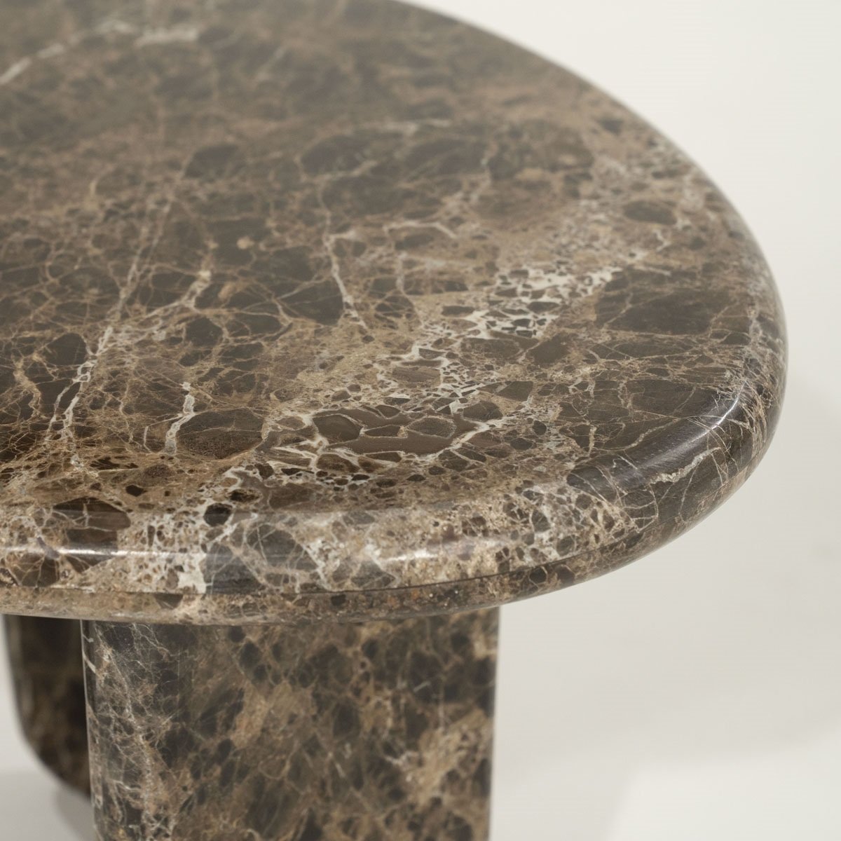 Couchtisch Devin 65,5 x 56,5 cm Emperador Marmor braun schwarz