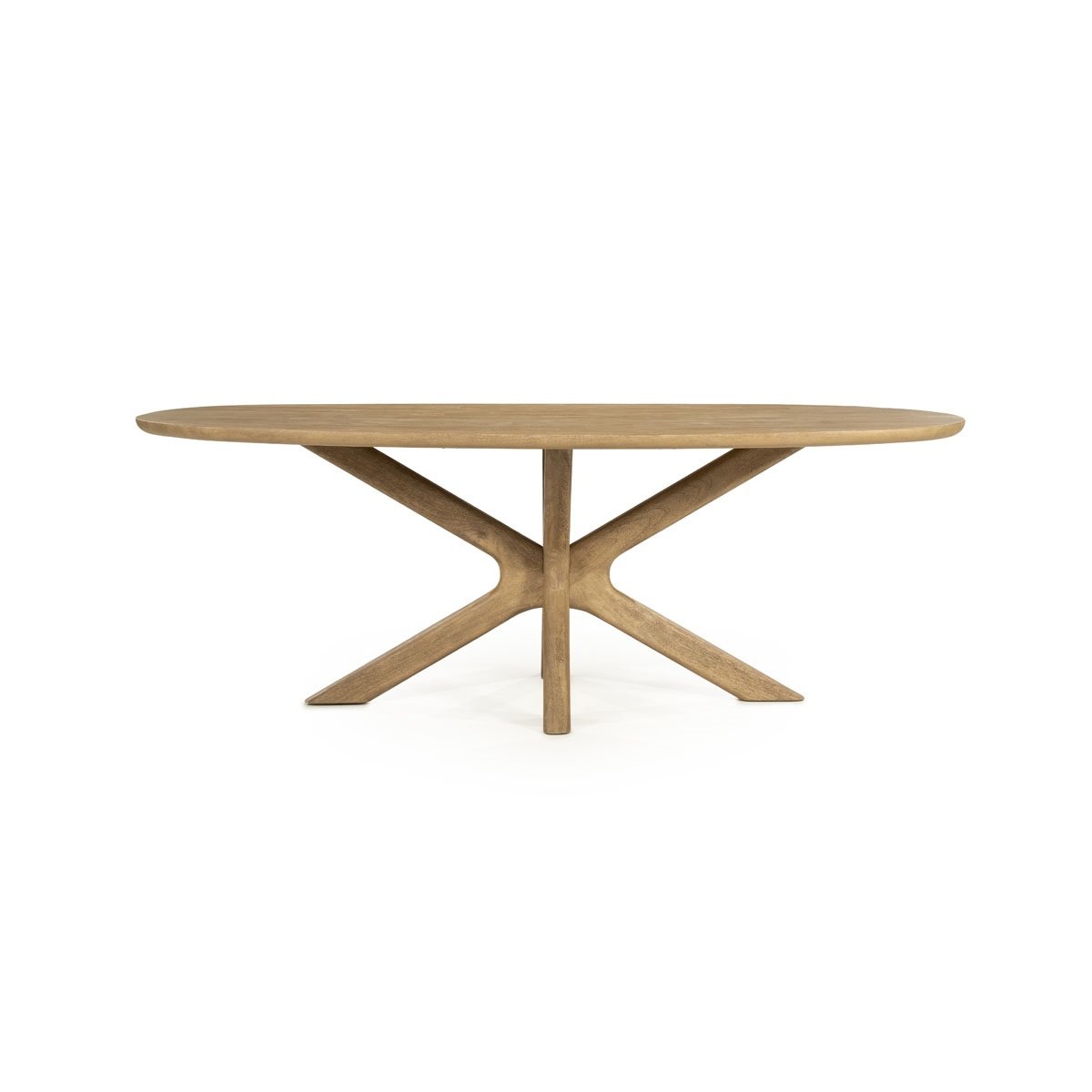 Esstisch Tycho oval 210 x 110 cm Mango Massivholz brauntöne