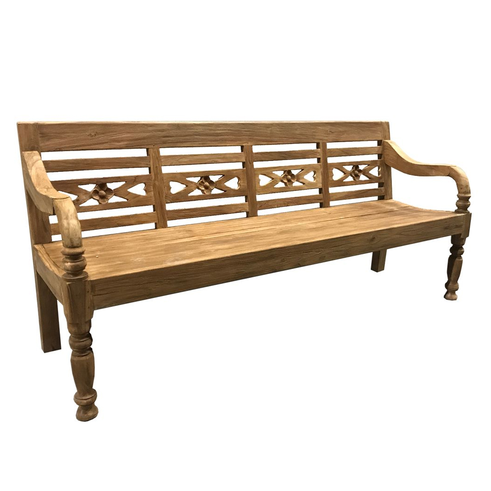 4 Sitzer Gartenbank 200 cm Bank Teakholz