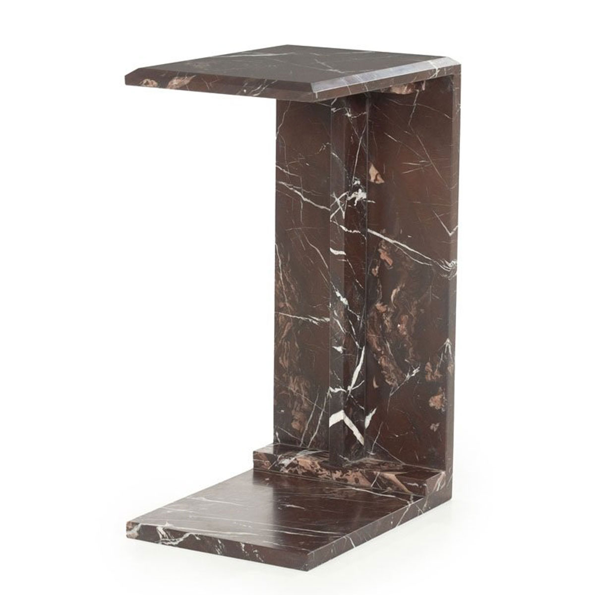 Beistelltisch Laptoptisch Mirage H 56 cm Marmor rot