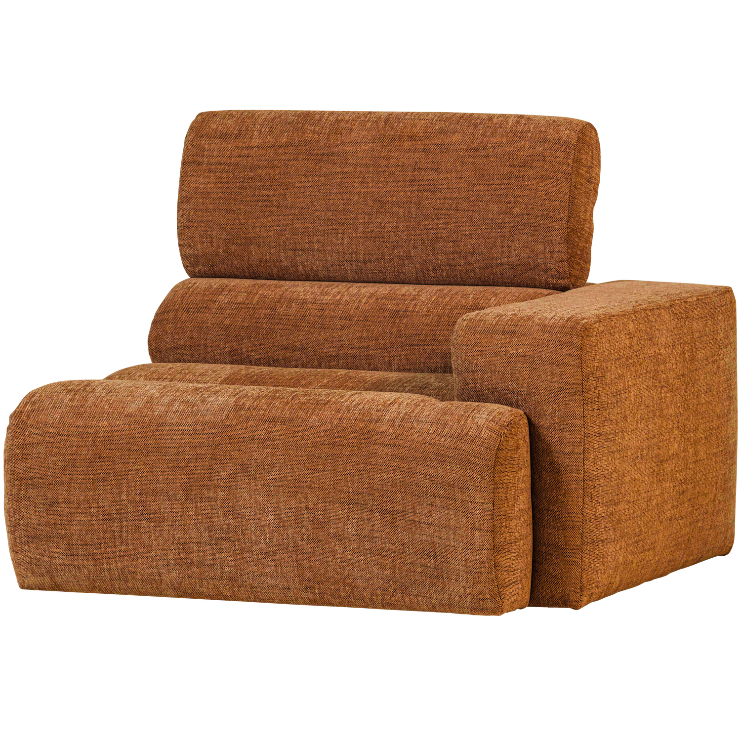 Sofaelement NOVI mit Armlehne rechts Element Webstoff orange melange