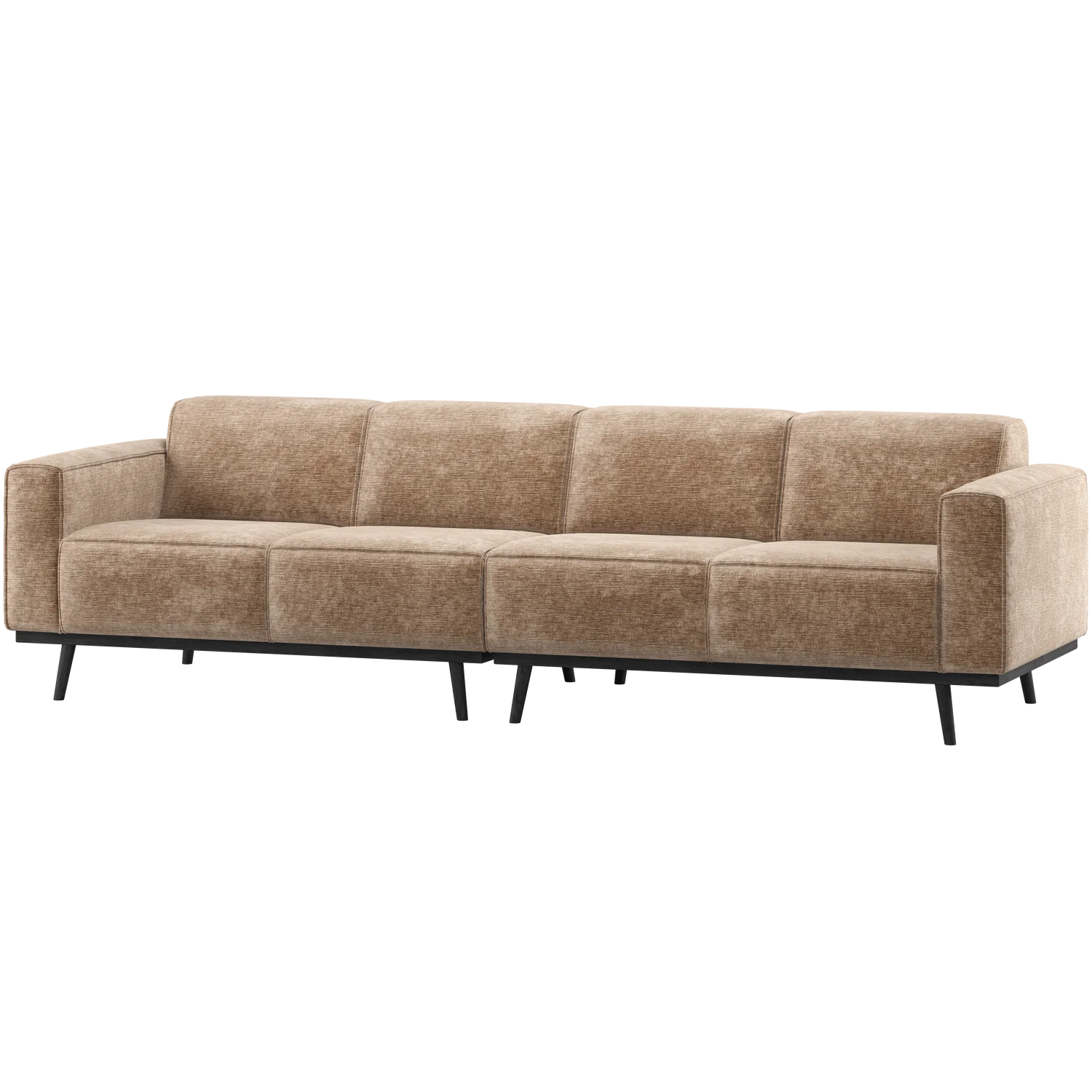 4 Sitzer Sofa Statement 280 cm Chenille-Samt taupe Couch