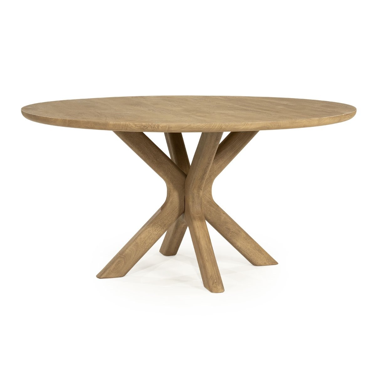 Esstisch Tycho rund 150 cm Mango Massivholz brauntöne