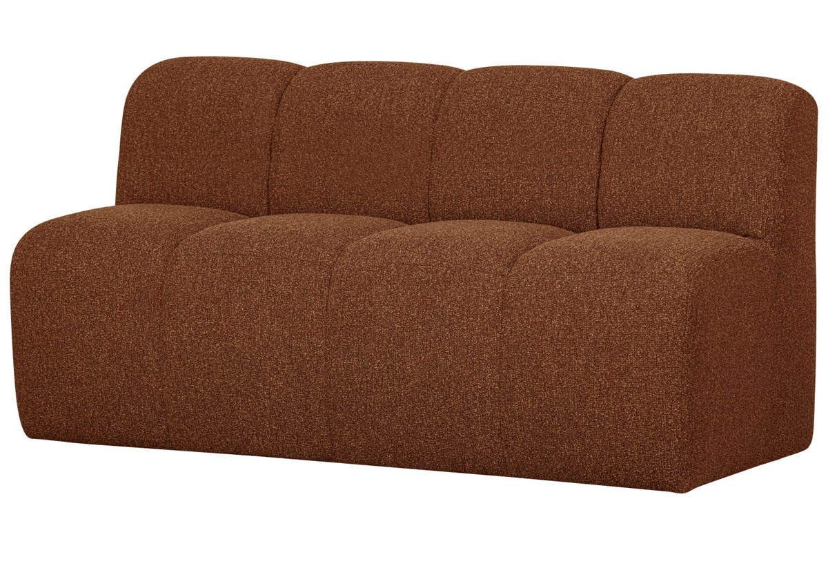 woood Esszimmerbank MOJO 164 cm Bouclé rostbraun meliert